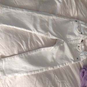 Crew cuts white denim